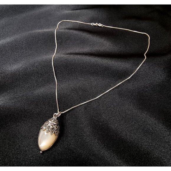 Rare Find Vintage Reversible Sterling Silver 925 Necklace With Double-Sided - Picture 3 of 7